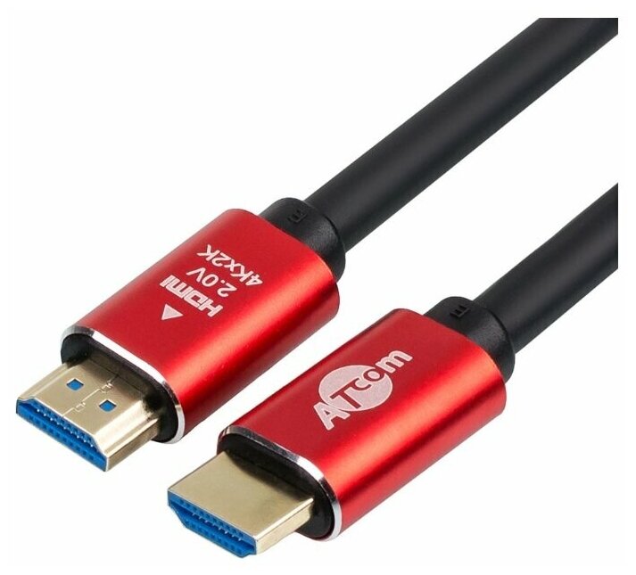 Кабель HDMI ATCOM 2 m (Red/Gold) VER 2.0