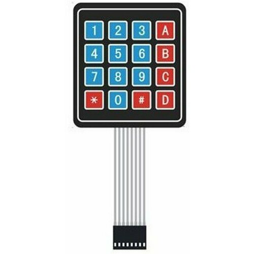 Клавиатура пленочная 4 x 4 Matrix Array 16 Key AR001 20 pcs lot 16 key 4 x 4 membrane switch keypad 4x4 4 4 matrix array matrix keyboard