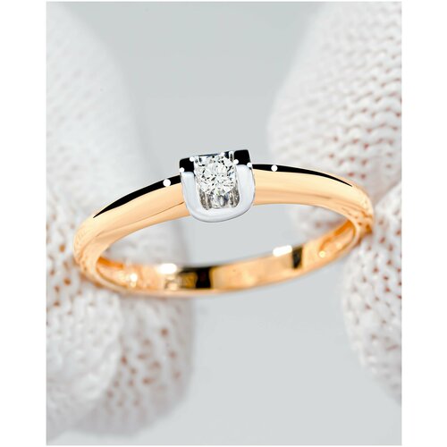 Кольцо Trade Jewelry из золота 585 пробы с бриллиантом