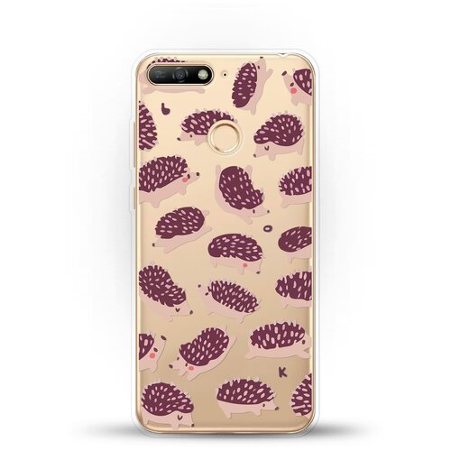 фото Силиконовый чехол ёжики на huawei y6 prime (2018) andy & paul