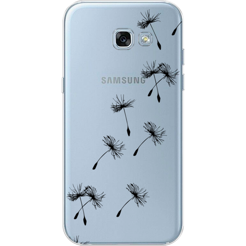 Силиконовый чехол на Samsung Galaxy A3 2017 / Самсунг Галакси А3 2017 Летящие одуванчики, прозрачный samsung galaxy a3 2017 a320 силиконовый прозрачный чехол самсунг галакси а3 а320