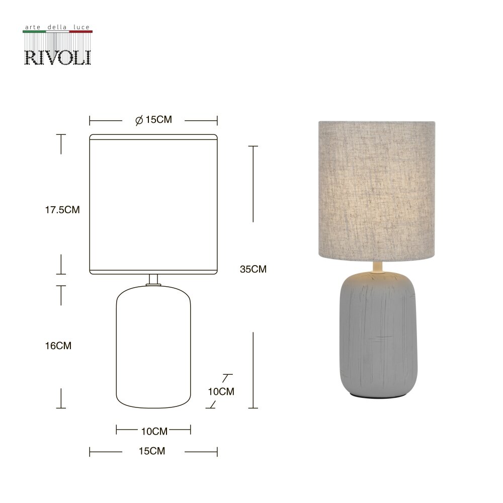 Настольная лампа Rivoli Ramona 7041-502 Б0053452 - фотография № 8