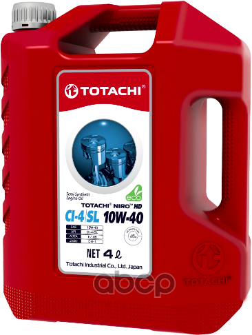 TOTACHI Масло Моторное Totachi Niro Hd Semi Synthetic Api Ci 4 Sl 10W 40 Пласт 4Л