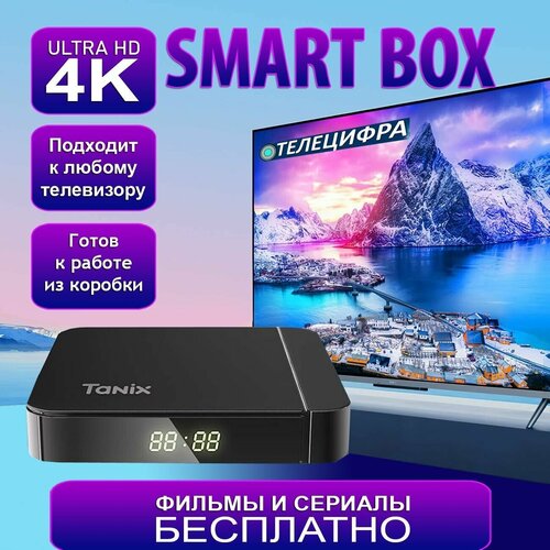 Смарт ТВ приставка для телевизора Tanix W2 2/16 4K /Smart TV/Android 11/WI-FI 2.4 &5G
