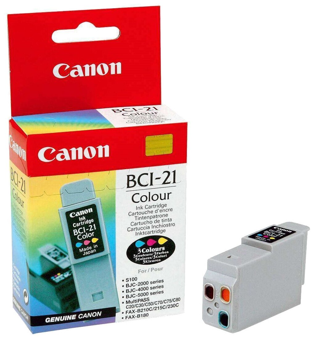 Картридж оригинальный цветной Canon BCI-21 Color, ресурс 120 стр.