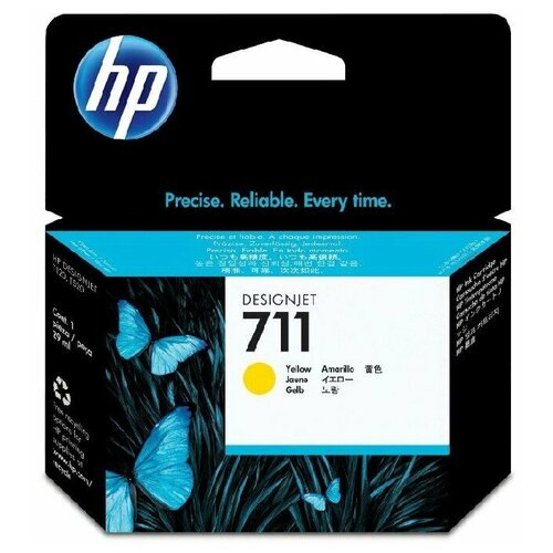 Картридж HP CZ132A, 300 стр, желтый yotat for hp711 t120 t520 ciss system ink tank for hp 711 for hp designjet t120 t520 printer with permanent chip