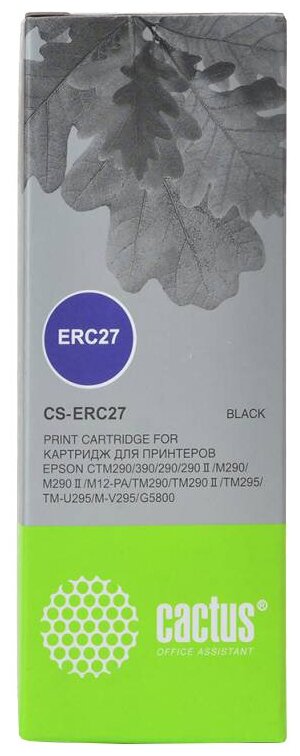 Картридж матричный Cactus CS-ERC27 черный для Epson ERC 27 CS-ERC27 .