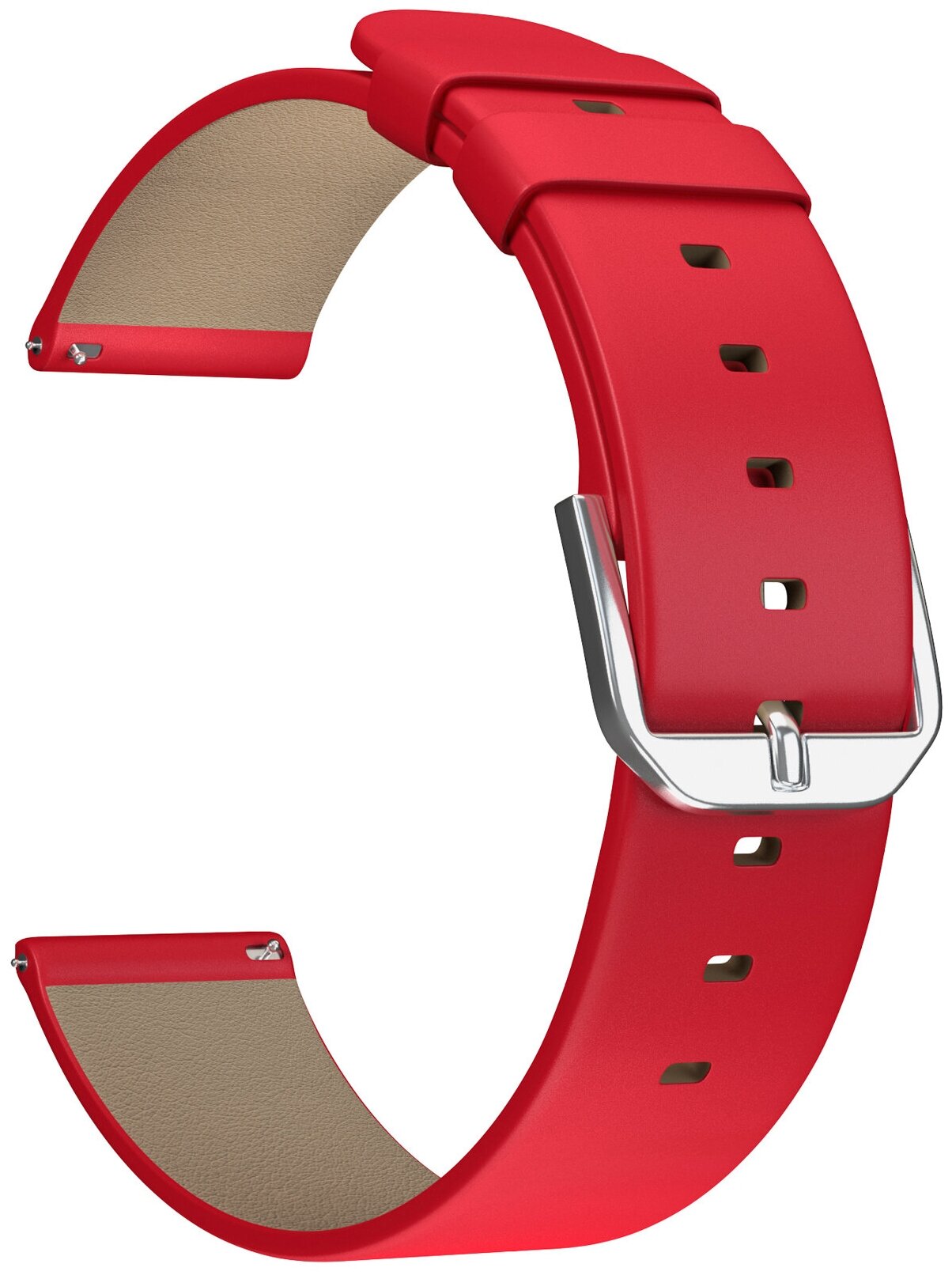 Ремешки для умных часов Lyambda Универсальный кожаный ремешок Mintaka для часов 22 mm red