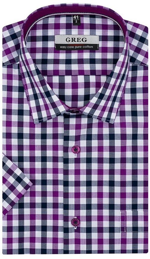 Рубашка GREG, размер 41, фиолетовый
