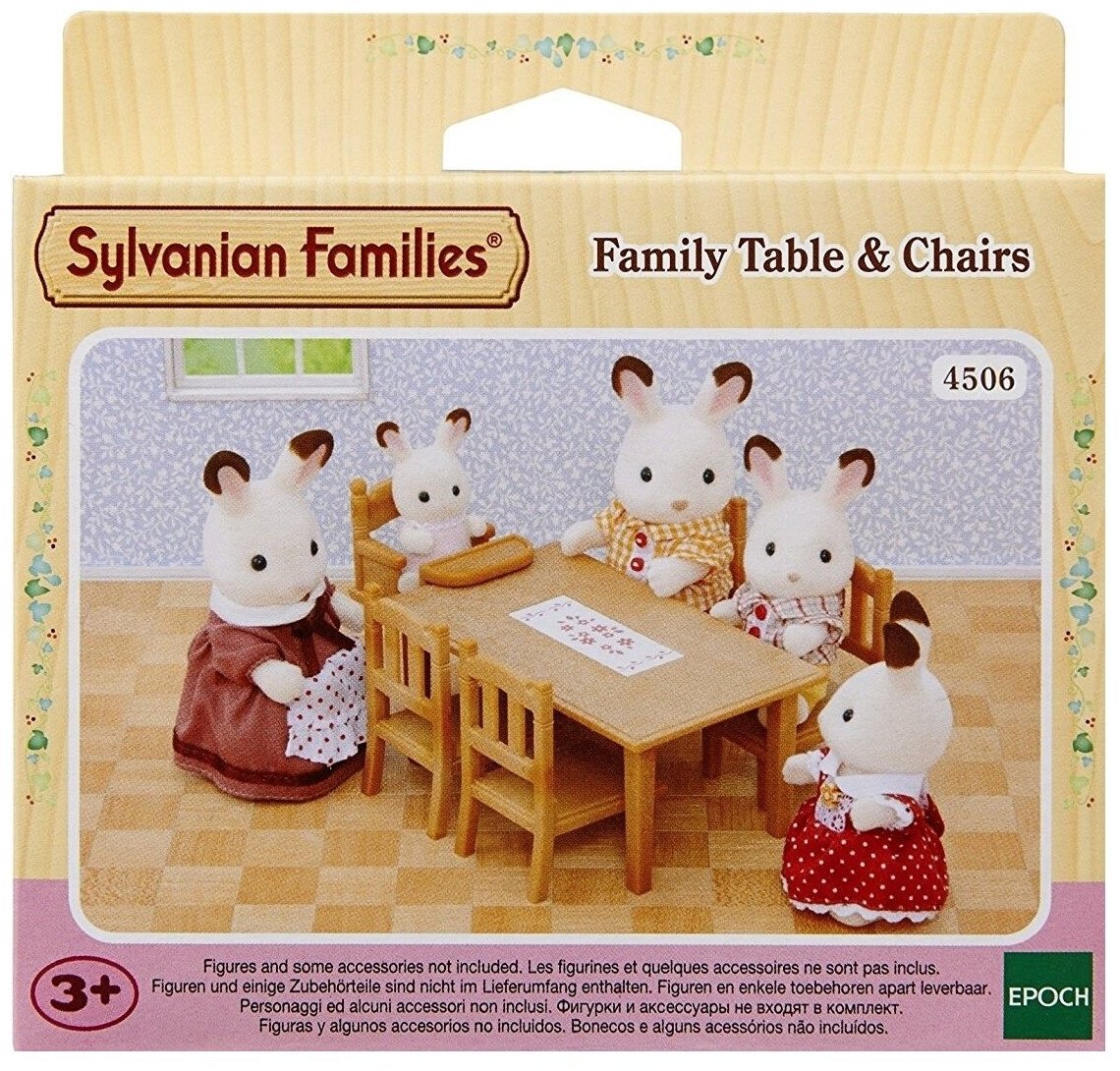 Игровой набор Sylvanian Families Обеденный стол с 5-ю стульями - фото №2