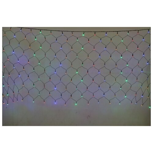 фото Гирлянда snowmen сетка, 230х105 см, 200 ламп, разноцветный/зеленый провод