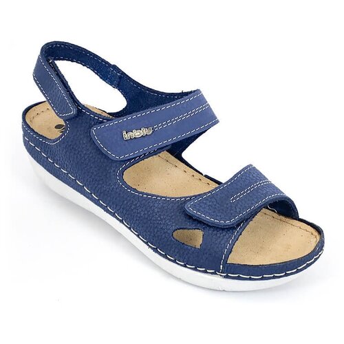 фото Сандалии из натуральной кожи inblu cb-2c синего цвета (размер 38 / 24см)