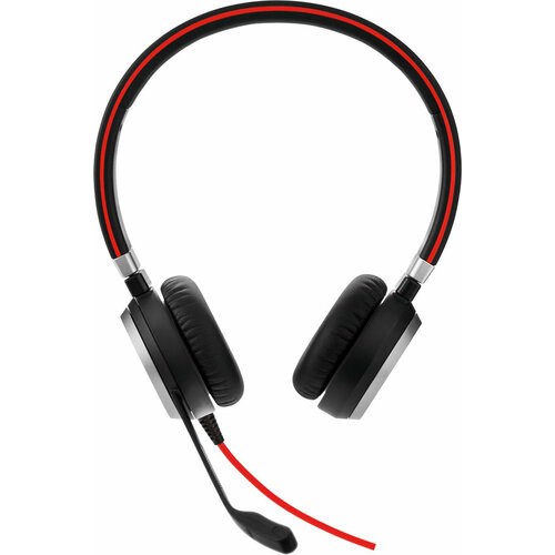 Наушники с микрофоном Jabra Evolve 40 UC Duo черный 1.2м накладные USB оголовье (6399-829-209)