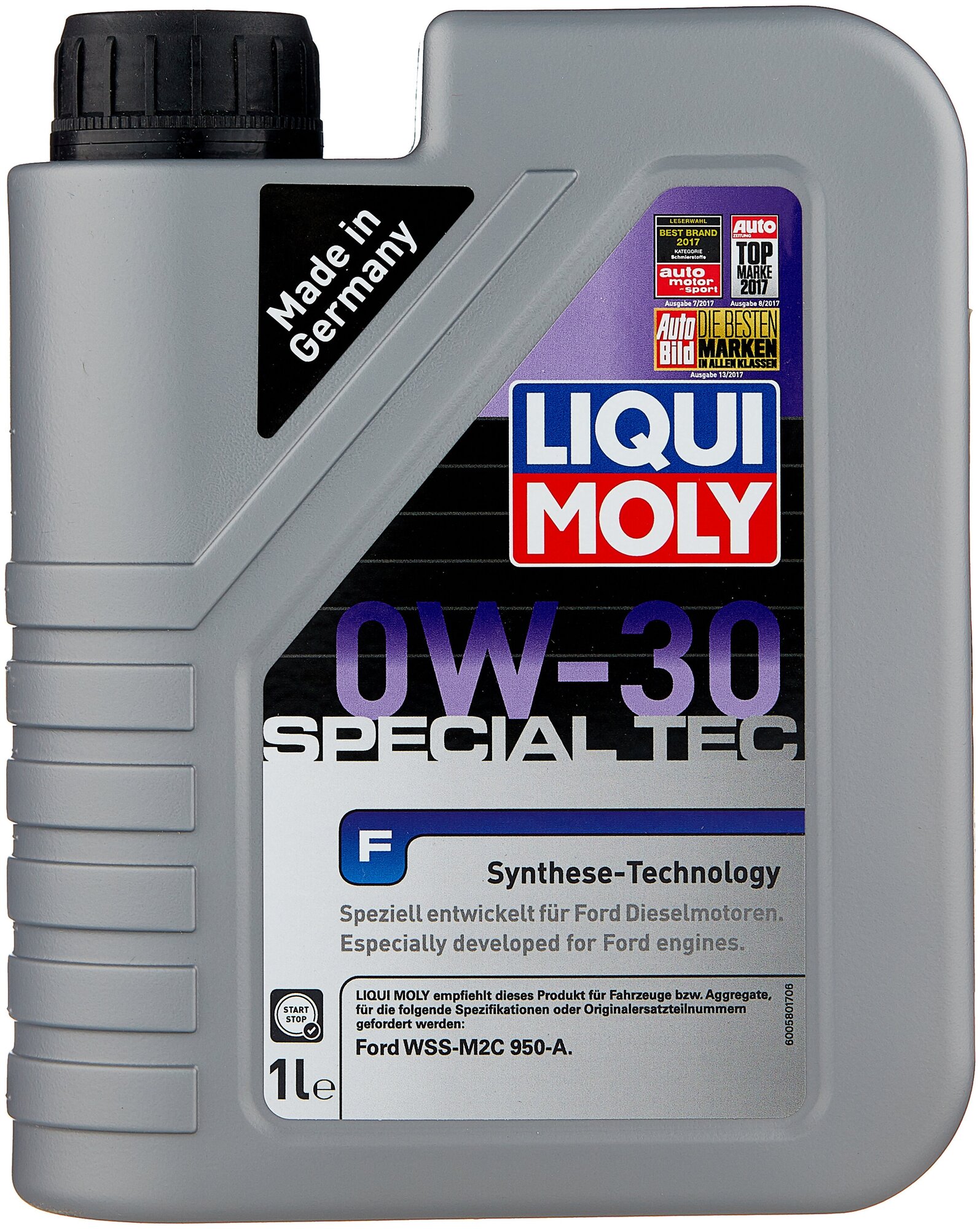 HC-синтетическое моторное масло LIQUI MOLY Special Tec F 0W-30