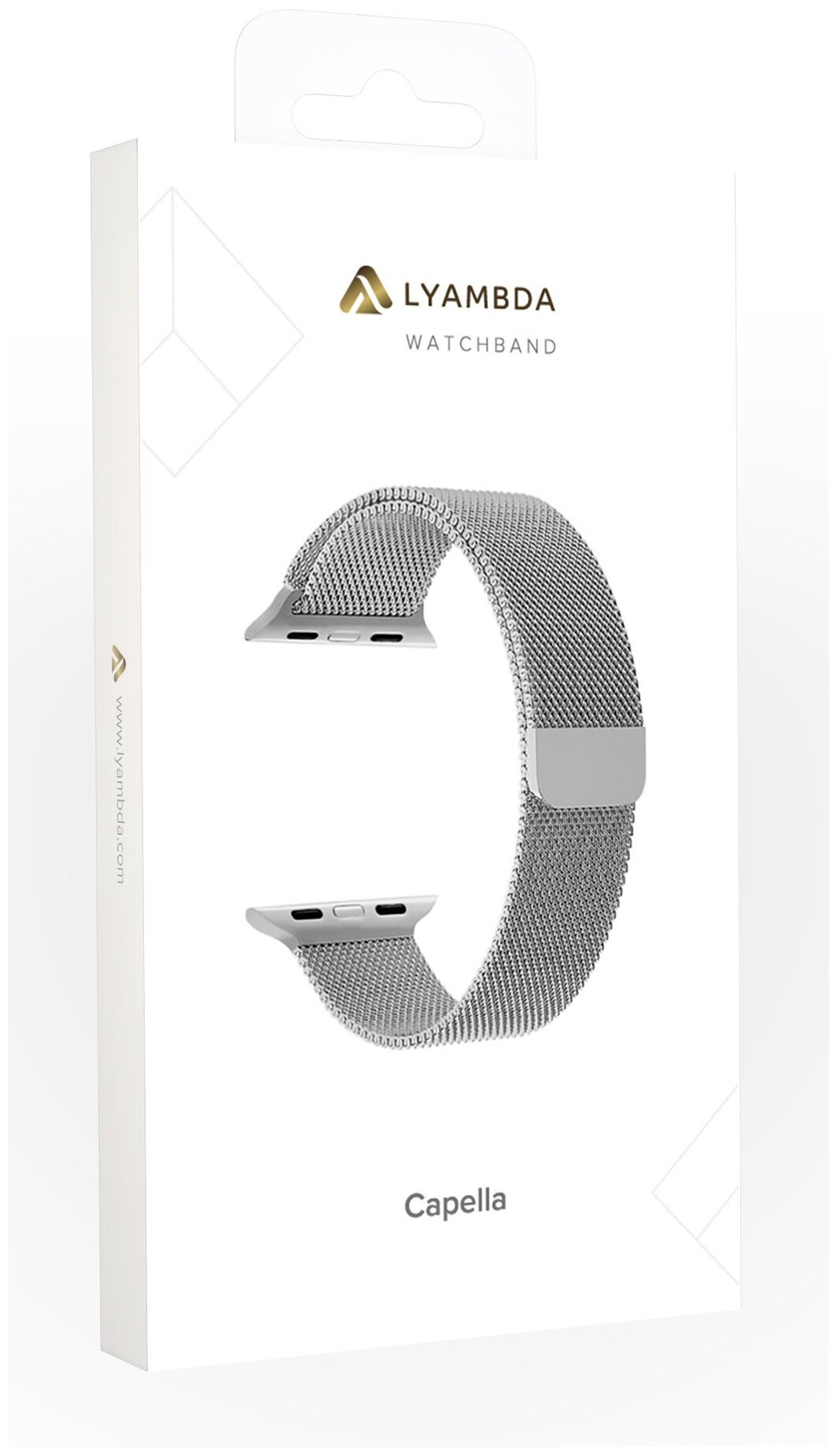 Ремешок Lyambda Capella для Apple Watch Series 3/4/5 серый (DS-APM02/2-44-SL) Noname - фото №3
