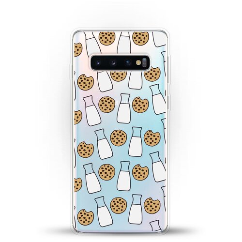 фото Силиконовый чехол печеньки и молоко на samsung galaxy s10 andy & paul