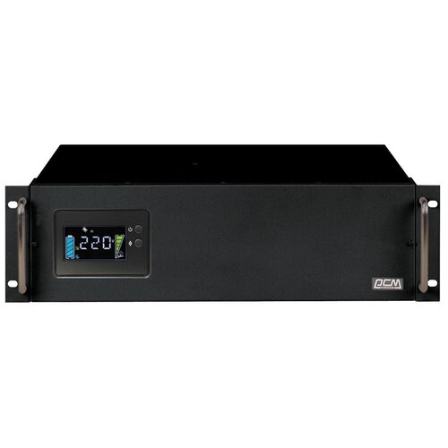 Интерактивный ИБП Powercom King Pro RM KIN-2200AP LCD черный