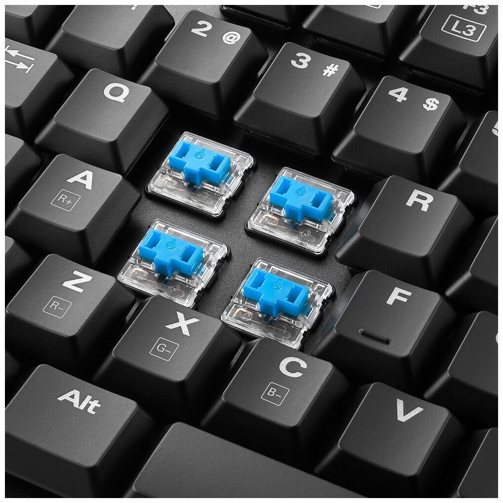 Клавиатура Sharkoon PureWriter TKL RGB Kailh Red проводная игровая для PC красная подсветка