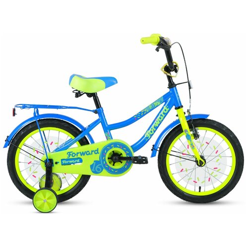 фото Детский велосипед forward funky 16 (2020) голубой/светло-зеленый (требует финальной сборки)