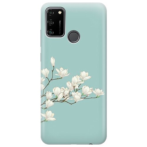 фото Re:pa чехол - накладка artcolor для honor 9a с принтом "сакура на голубом"