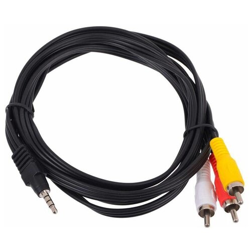 Кабель Telecom 3.5 Jack - 3хRCA (TAV4545), 3 м, черный кабель аудио соединительный 3 5 m jack 2xrca m jack 3м telecom pro tav7183m 3m