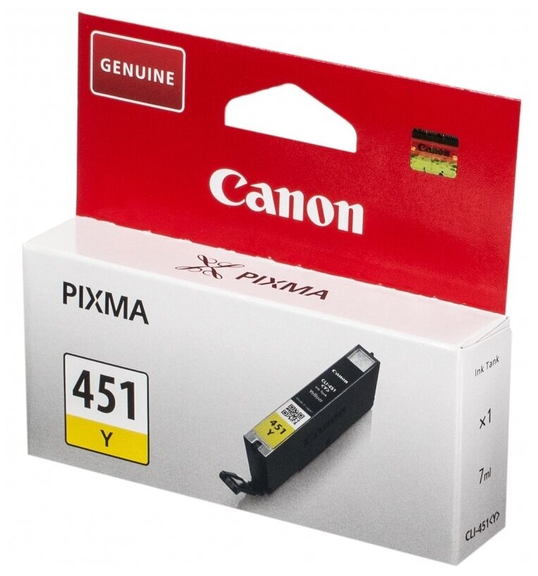 Картридж желтый (yellow) Canon CLI-451Y для PIXMA iP7240/MG6340/MG5440
