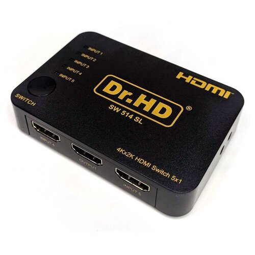 HDMI переключатель 5x1 / Dr.HD SW 514 SL hdmi сплиттер 1x4 dr hd sp 144 sl plus
