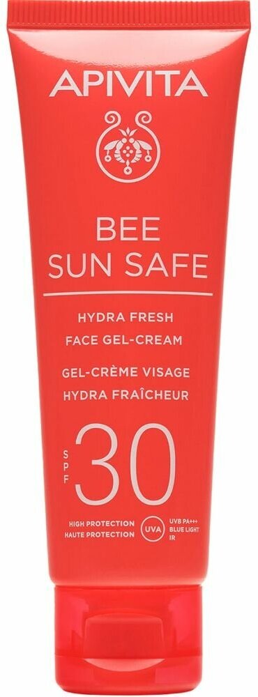 Apivita Солнцезащитный свежий увлажняющий гель-крем для лица SPF 30, 50 мл (Apivita, Bee Sun Safe) - фото №2
