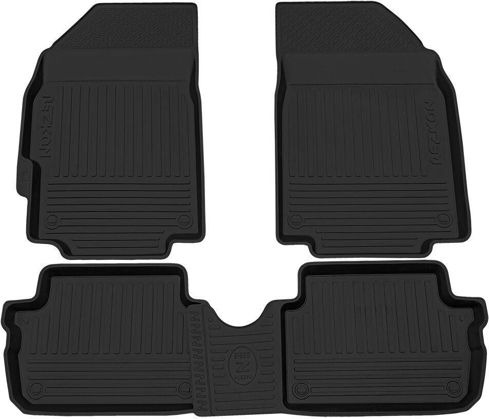Коврик салонный резиновый черный для Chevrolet Spark 2015-Н. В. REZKON 1012045100