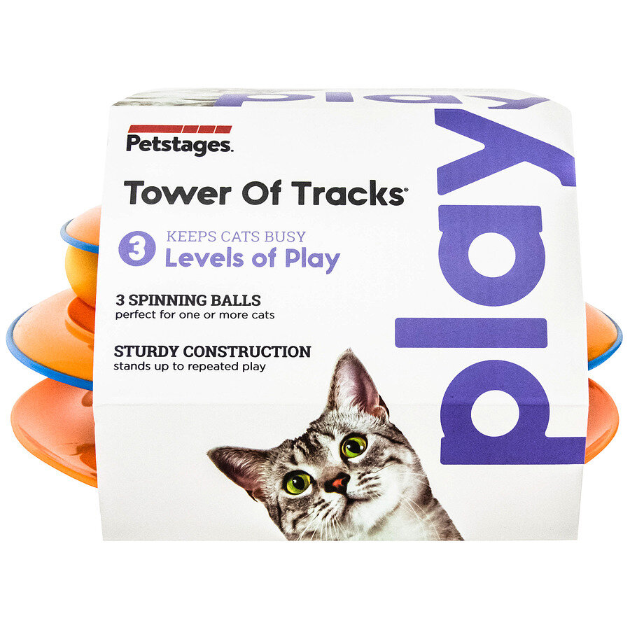 Игрушка Petstages для кошек Трек 3 этажа основание 24 см Petstages 317 - фотография № 3