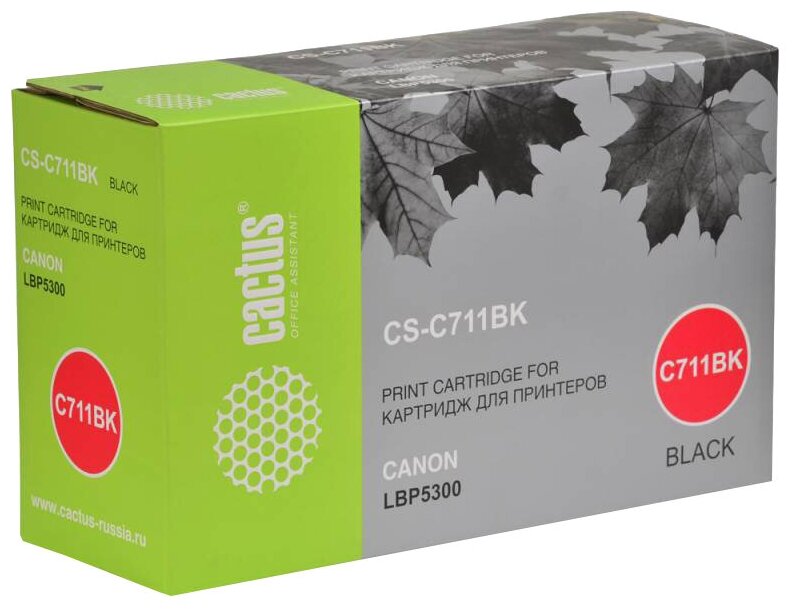 Картридж Cactus Cs-c711bk 6К Black LBP5300 .