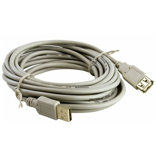 Удлинитель 5bites USB 2.0 - USB 2.0 (UC5011-050C), 5 м, серый