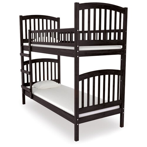 фото Двухъярусная кровать детская nuovita senso due, размер (дхш): 198х93 см, спальное место (дхш): 190х80 см, каркас: массив дерева, цвет: mogano