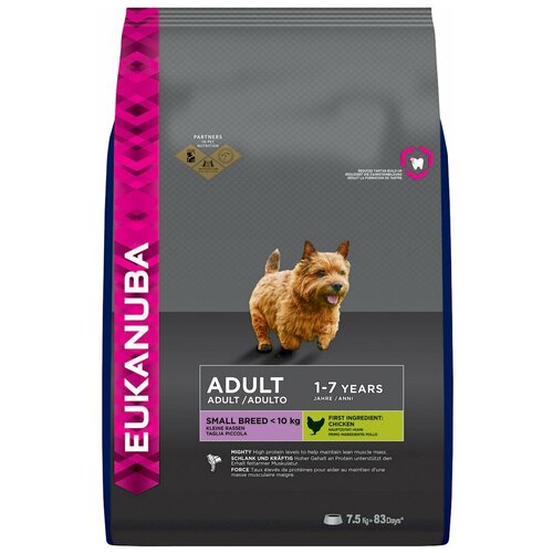 Eukanuba Adult Small Breed сухой корм для собак мелких пород в возрасте от 1 до 7 лет, 800 г