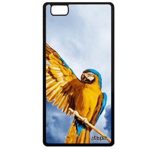 фото Чехол на телефон p8 lite 2015, "попугай" кеша птица utaupia