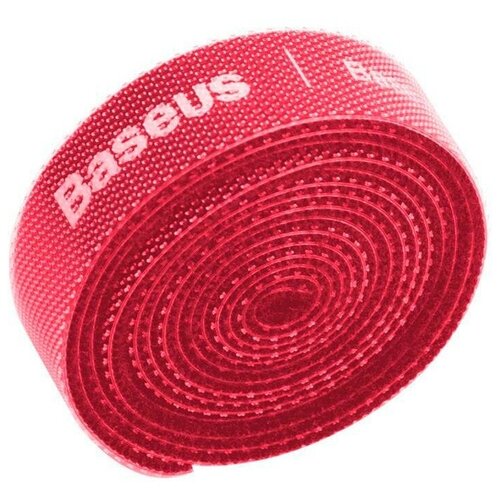 Стяжка для проводов на липучке Baseus Rainbow Circle Velcro Straps 3m (ACMGT-F09) красная