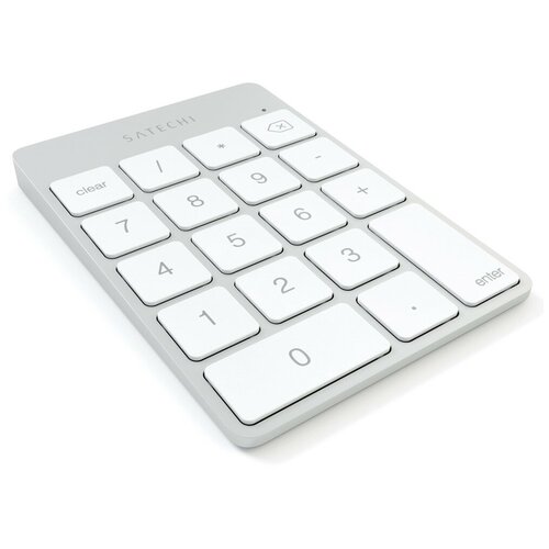 Беспроводная клавиатура Satechi Aluminum Slim Rechargeable Keypad Silver Bluetooth серебристый подставка satechi aluminum portable