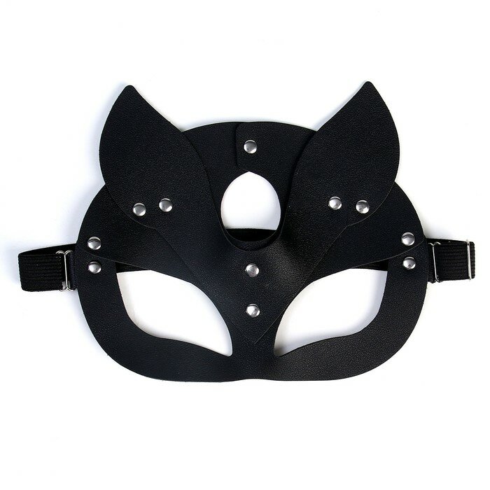 Карнавальная маска Страна Карнавалия "Кошка", черная, кожзам, металл