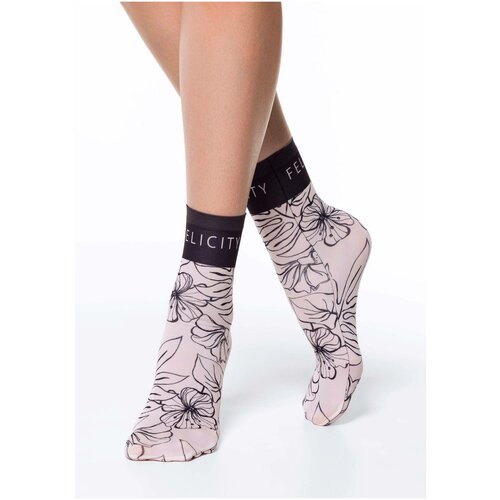 фото Женские носки conte укороченные, 70 den, размер 23-25, розовый