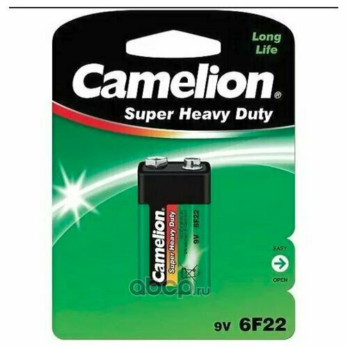 Батарейка солевая 9В 1шт Camelion Super Heavy Duty 6F22-SP1G Camelion 6F22SP1G