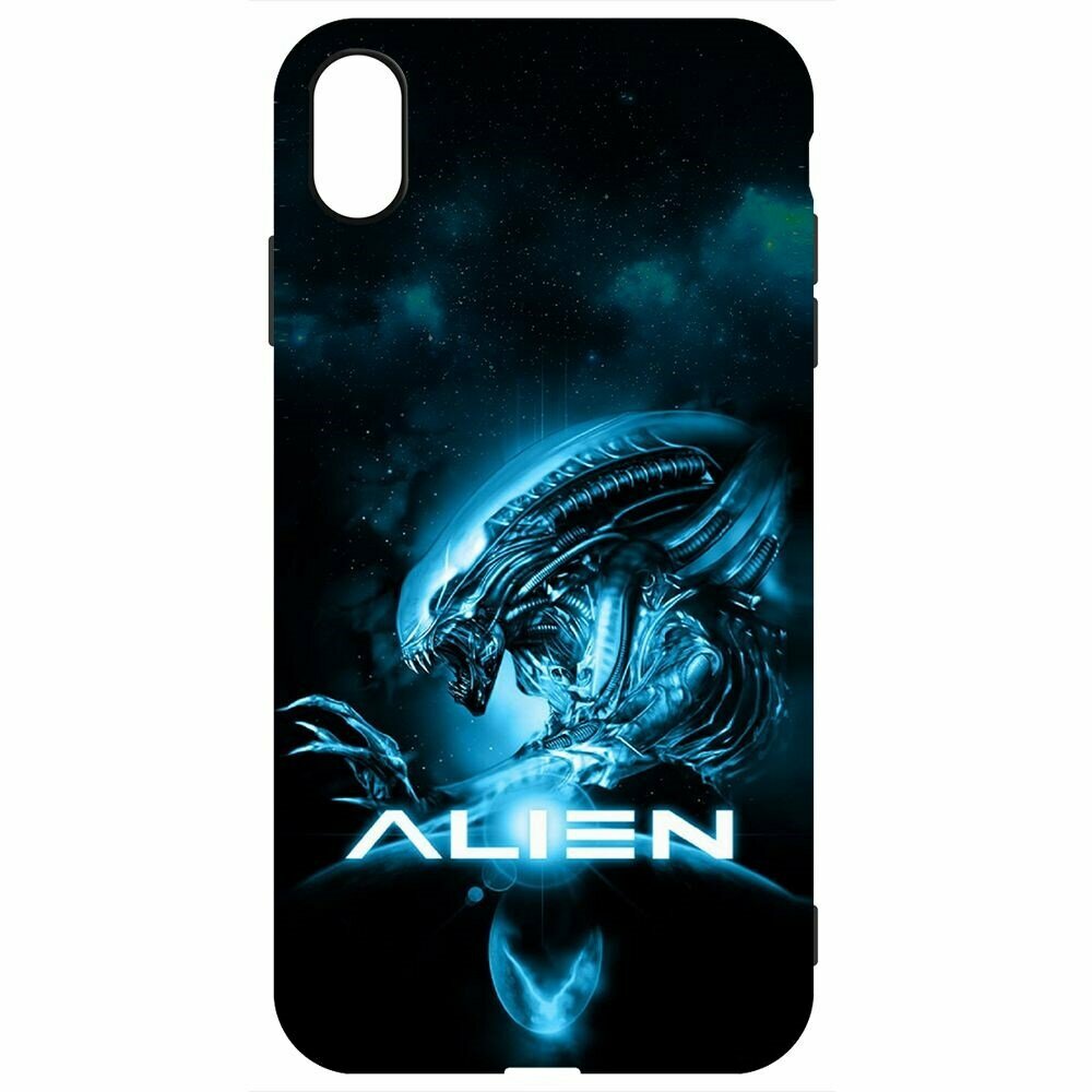 Чехол-накладка Krutoff Soft Case Чужой. Космос для iPhone XS Max черный