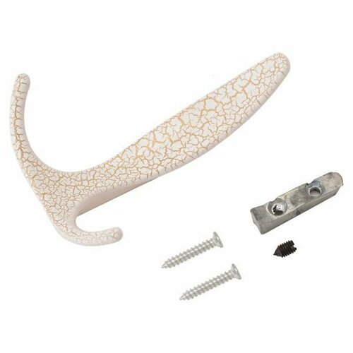 Крючок-вешалка для одежды и ванной аллюр F-1208 белый 1 шт, крепеж в комплекте