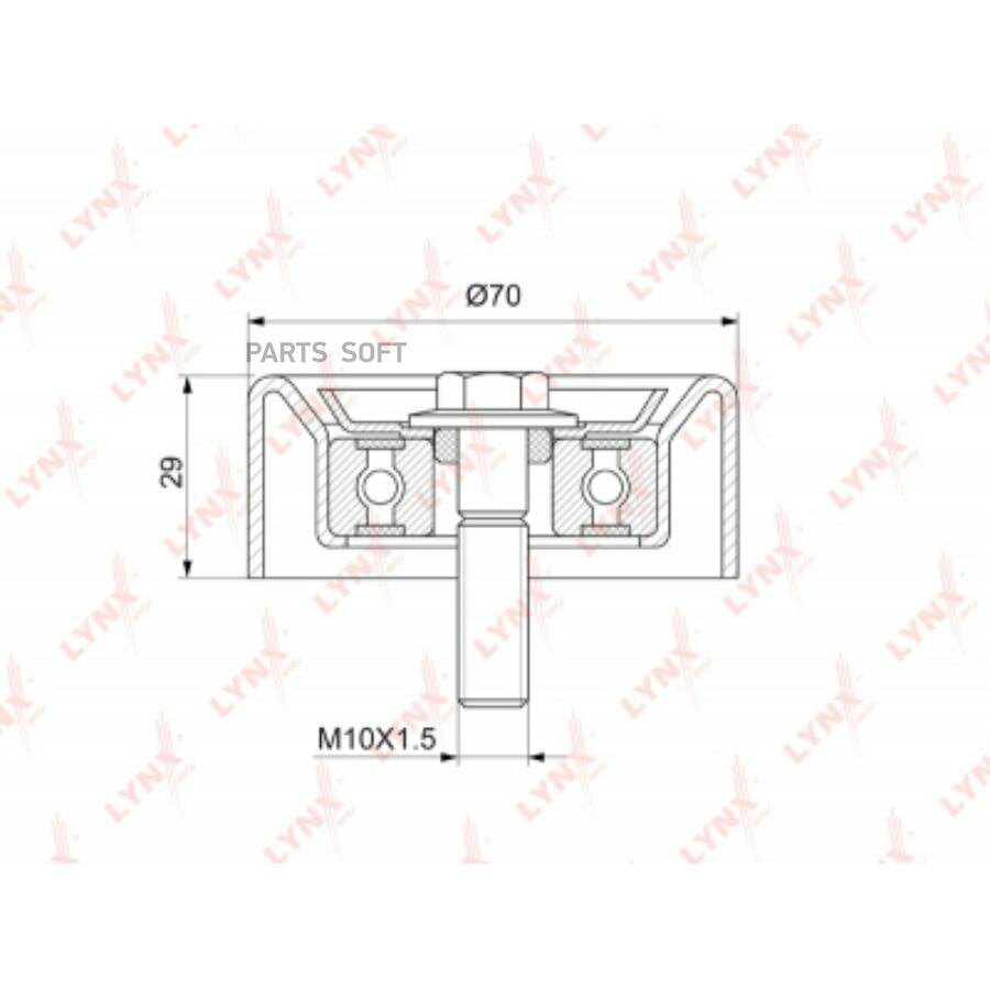 Ролик натяжения ремня приводного PB7207 LYNX