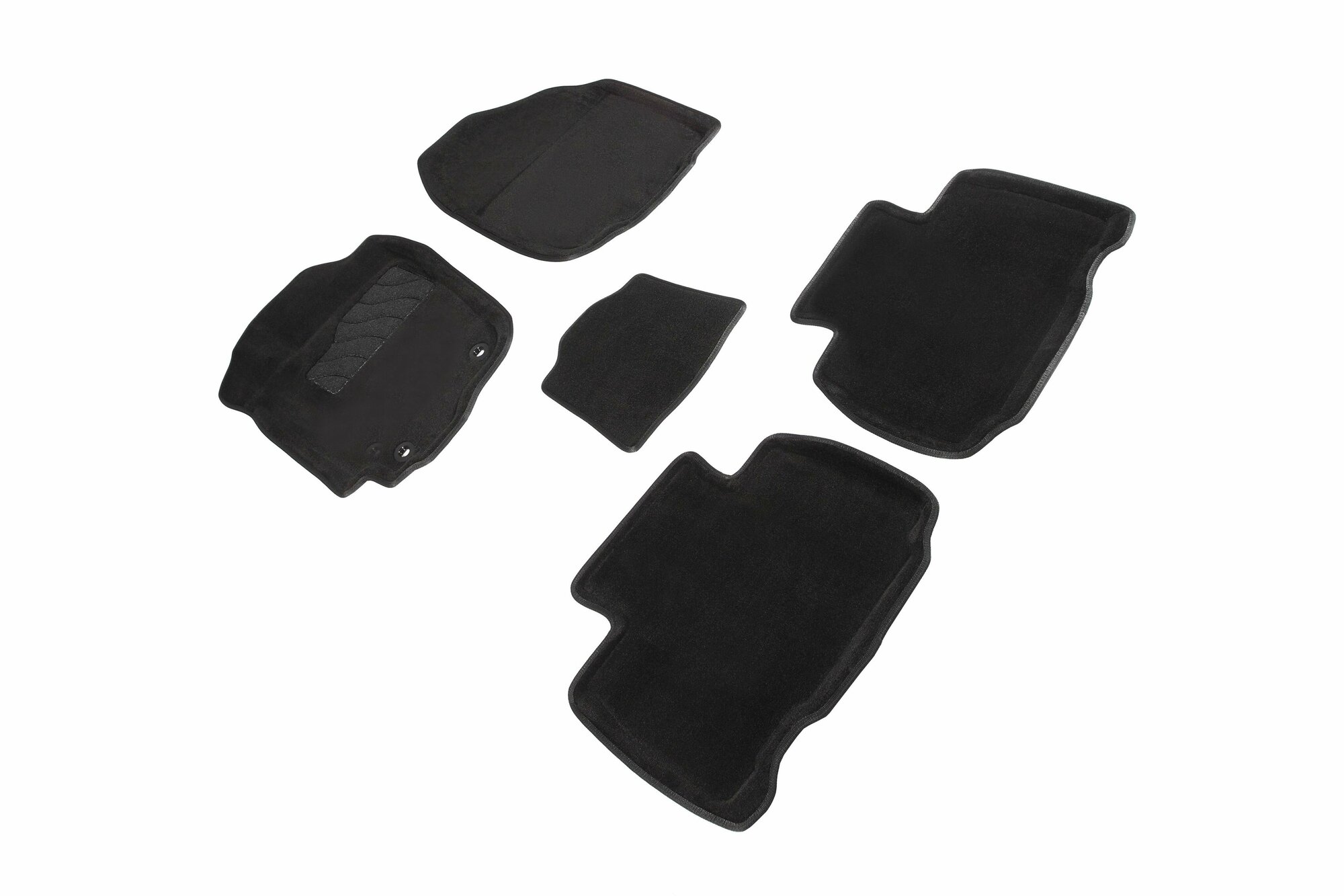 Автомобильные коврики 3D ворс Toyota RAV4 IV , Тойота РАВ 4 4 2012 - 2019 черные Seintex 84005