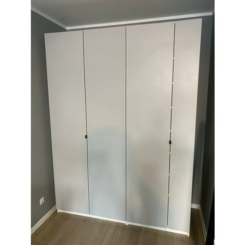 Дверь Вольда совместима со шкафами пакс / 50х195 см / Серый матовый цвет / Без петель / Без ручек / 1 шт.