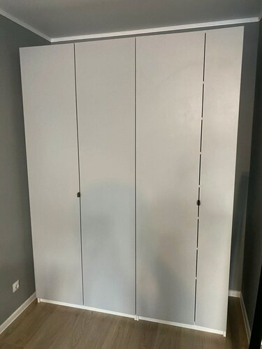 Изображение товара Дверь Вольда совместима со шкафами пакс / 50х229 см / Серый матовый цвет / Без петель / Без ручек / 1 шт.