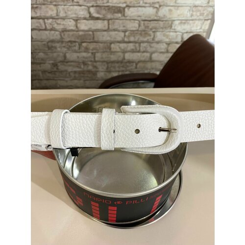 фото Ремень , размер 52, белый нет бренда