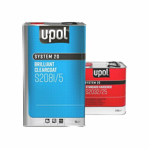 Лак акриловый автомобильный U-POL S2081/5 HS 2:1 Brilliant ClearCoat 5 л. с отвердителем S2032 2,5 л.