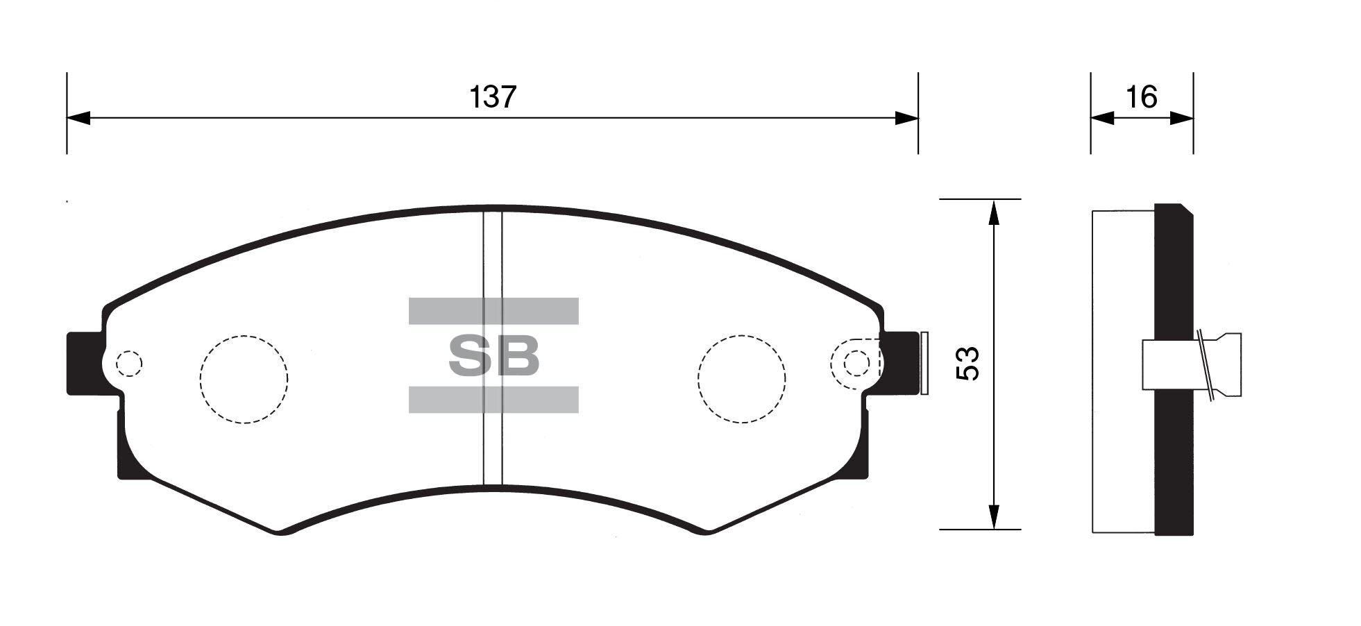 Колодки тормозные передние Sangsin SP1054F