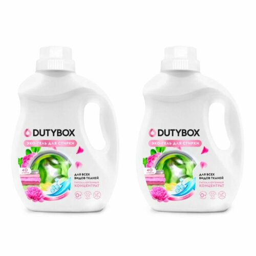 Dutybox Гель для стирки Розовый пион, 1 л, 2 шт